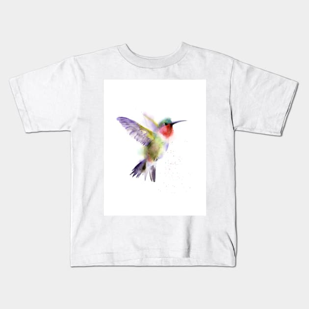 Flying Hummingbird Kids T-Shirt by PaintsPassion